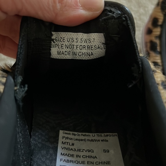 Vans Rare Sample Leather Faux Leopard Slip-on - Picture 7 of 7